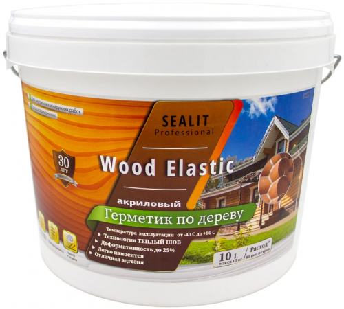 Купить ГЕРМЕТИК - Sealit Wood Elastic для работы с деревянными материалами 10 л в Домодедово, Московская область