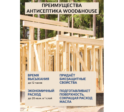 Заказать ГРУНТОВОЧНЫЙ АНТИСЕПТИК WOOD & HOUSE в Домодедово, Московская область